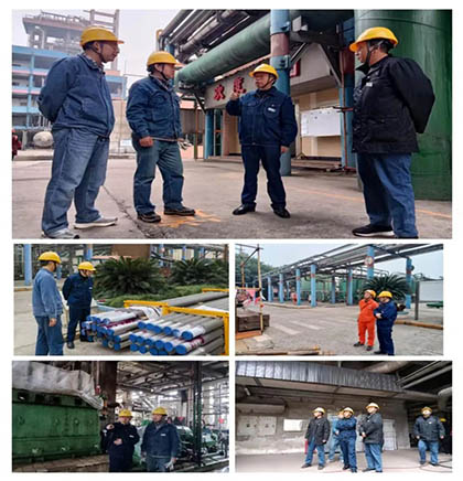 瀘天化股份公司總經(jīng)理傅利才深入大修現(xiàn)場關心問候大修員工和項目